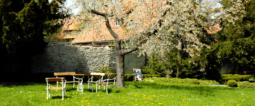 Entspannen im Garten der Äbtissinnen, Kloster Drübeck